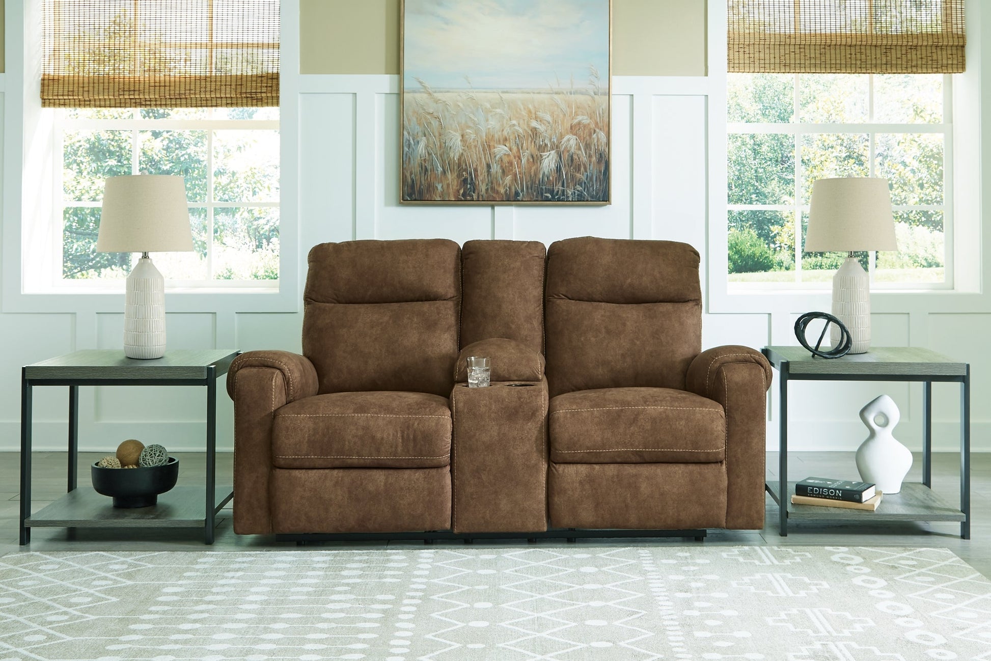 Edenwold DBL Rec Loveseat w/Console Signature Design by Ashley®