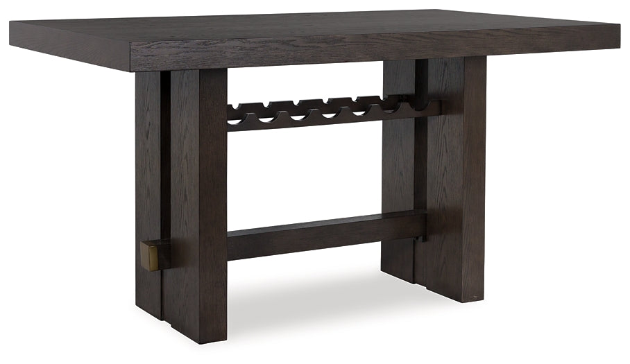 Burkhaus Counter Height Dining Table and 4 Barstools with Storage Signature Design by Ashley®