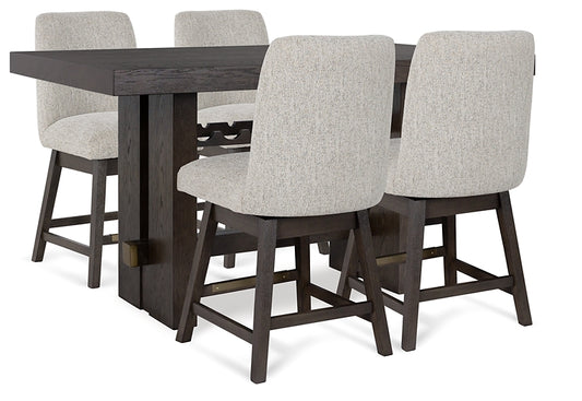 Burkhaus Counter Height Dining Table and 4 Barstools Signature Design by Ashley®