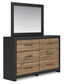Vertani Queen Panel Bed with Mirrored Dresser and Chest Signature Design by Ashley®