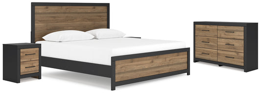 Vertani King Panel Bed with Dresser and 2 Nightstands Signature Design by Ashley®