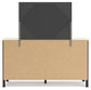 Cadmori Queen Upholstered Panel Bed with Mirrored Dresser and Nightstand Signature Design by Ashley®