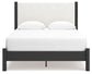 Cadmori Queen Upholstered Panel Bed with Mirrored Dresser and Nightstand Signature Design by Ashley®