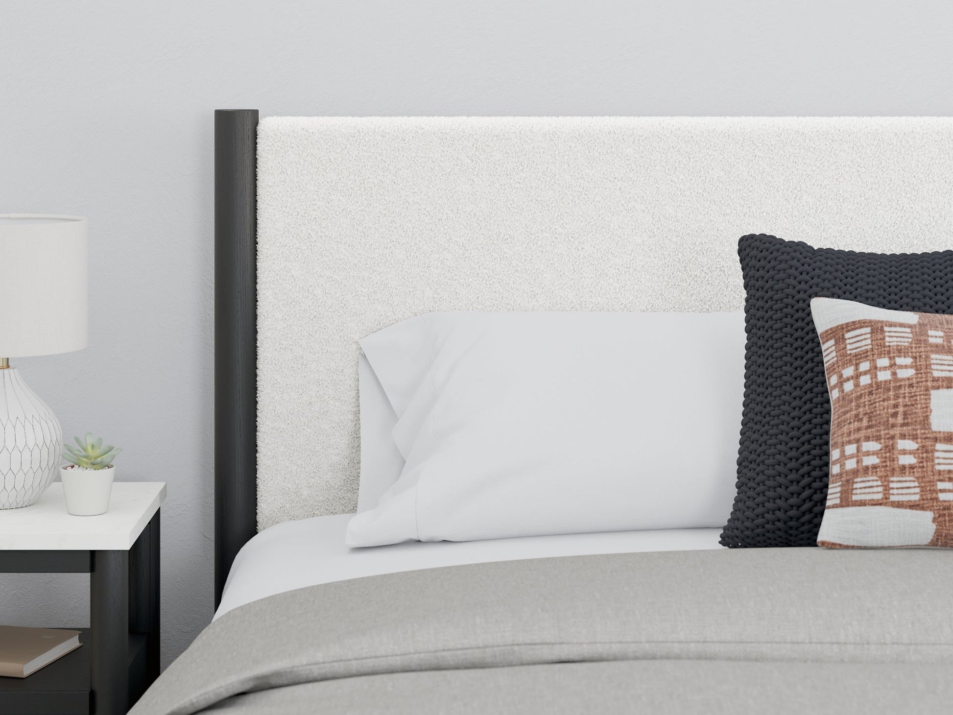 Cadmori King Upholstered Panel Bed with Mirrored Dresser, Chest and Nightstand Signature Design by Ashley®