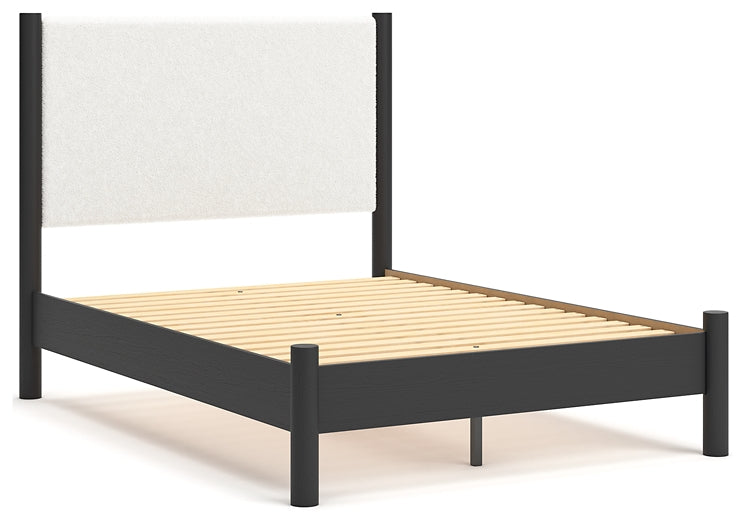 Cadmori Full Upholstered Panel Bed with Mirrored Dresser, Chest and Nightstand Signature Design by Ashley®