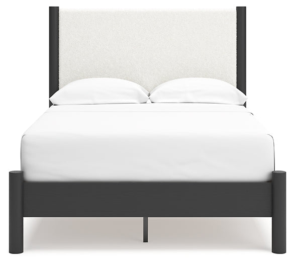 Cadmori Full Upholstered Panel Bed with Mirrored Dresser, Chest and Nightstand Signature Design by Ashley®