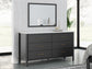 Cadmori Full Upholstered Panel Bed with Mirrored Dresser, Chest and 2 Nightstands Signature Design by Ashley®