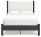 Cadmori Full Upholstered Panel Bed with Mirrored Dresser Signature Design by Ashley®