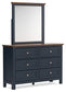Landocken Twin Panel Bed with Storage with Mirrored Dresser and Chest Signature Design by Ashley®
