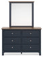 Landocken Twin Panel Bed with Storage with Mirrored Dresser and Chest Signature Design by Ashley®