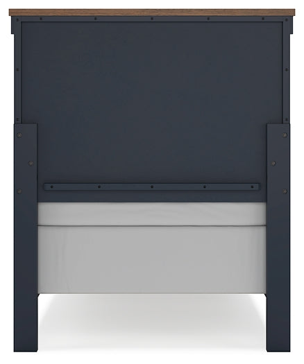 Landocken Twin Panel Bed with Storage with Mirrored Dresser and Chest Signature Design by Ashley®