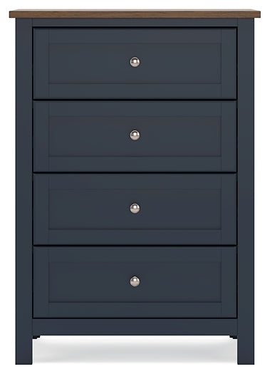 Landocken Twin Panel Bed with Storage with Mirrored Dresser and Chest Signature Design by Ashley®