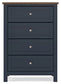 Landocken Twin Panel Bed with Storage with Mirrored Dresser and Chest Signature Design by Ashley®