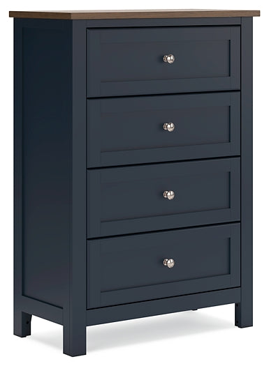 Landocken Twin Panel Bed with Storage with Mirrored Dresser and Chest Signature Design by Ashley®