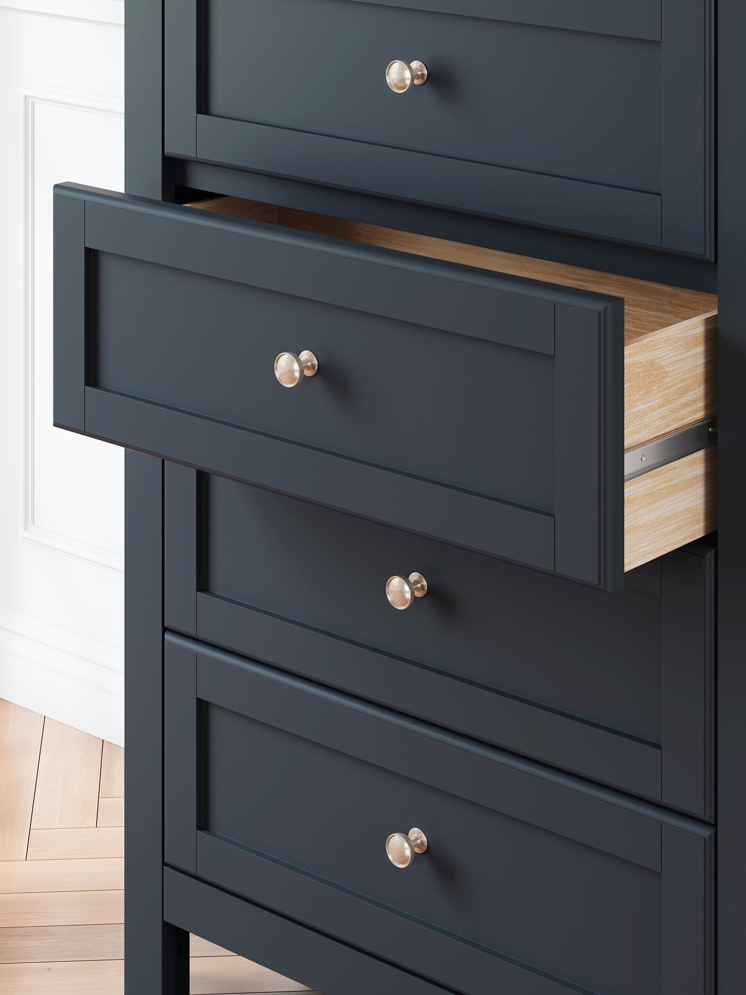 Landocken Twin Panel Bed with Storage with Mirrored Dresser and Chest Signature Design by Ashley®