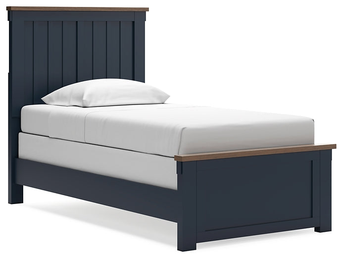 Landocken Twin Panel Bed with Mirrored Dresser and 2 Nightstands Signature Design by Ashley®