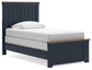 Landocken Twin Panel Bed with Mirrored Dresser and 2 Nightstands Signature Design by Ashley®