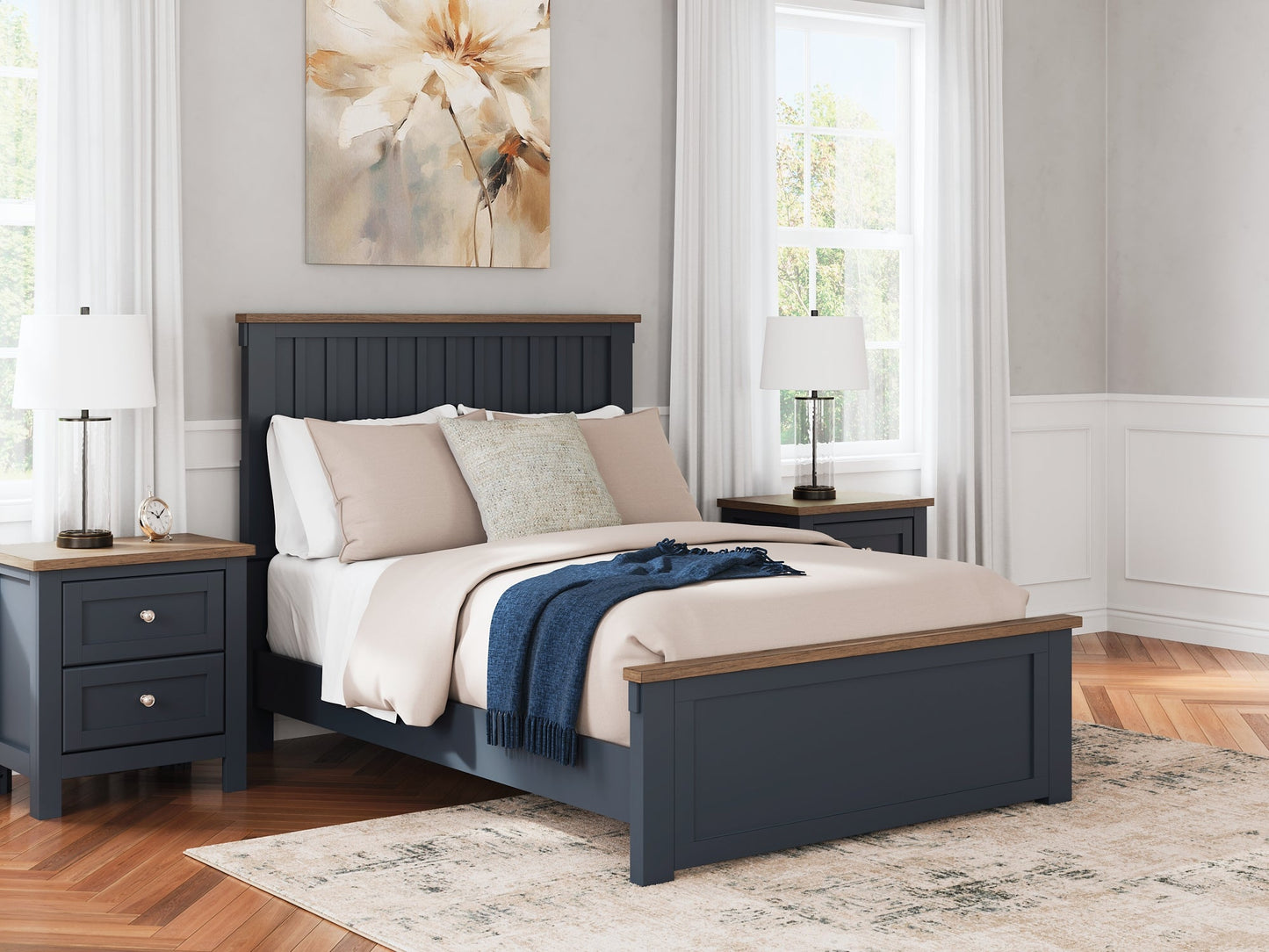 Landocken Full Panel Bed with Mirrored Dresser and 2 Nightstands Signature Design by Ashley®