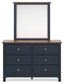 Landocken Twin Panel Bed with Mirrored Dresser, Chest and Nightstand Signature Design by Ashley®