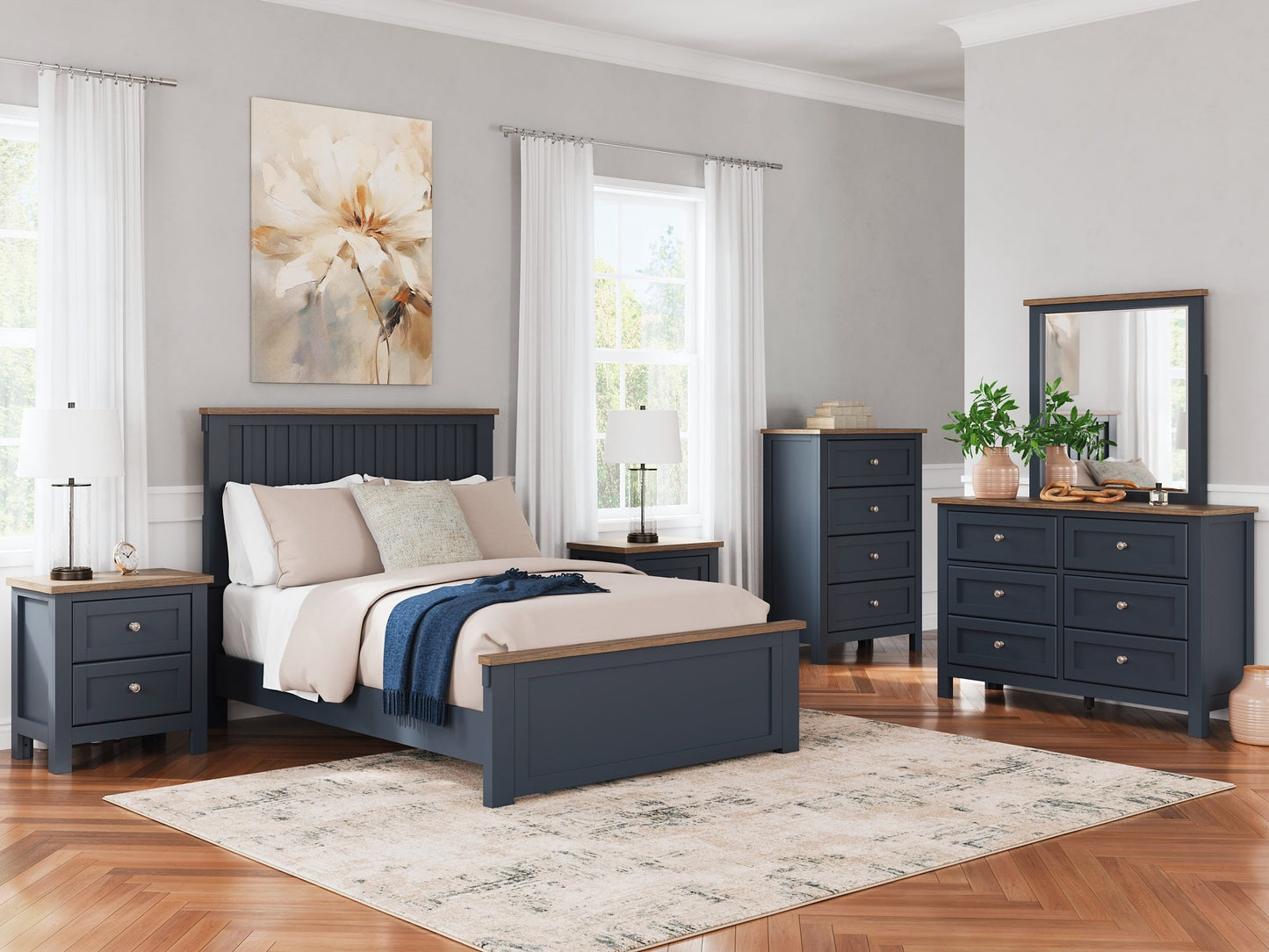 Landocken Full Panel Bed with Mirrored Dresser and Nightstand Signature Design by Ashley®