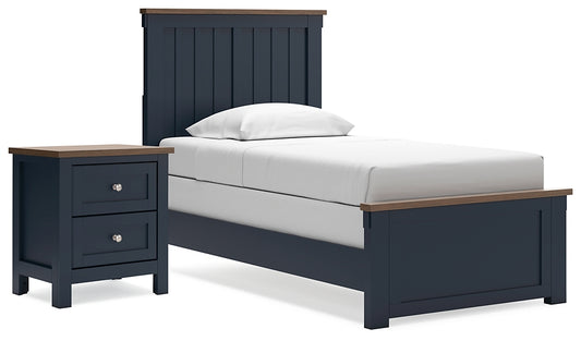 Landocken Twin Panel Bed with Nightstand Signature Design by Ashley®