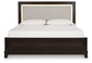Neymorton Queen Upholstered Panel Bed with Mirrored Dresser Signature Design by Ashley®