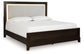Neymorton Queen Upholstered Panel Bed with Mirrored Dresser Signature Design by Ashley®