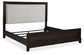 Neymorton Queen Upholstered Panel Bed with Mirrored Dresser Signature Design by Ashley®