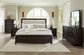 Neymorton California King Upholstered Panel Bed with Mirrored Dresser, Chest and Nightstand Signature Design by Ashley®