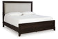 Neymorton California King Upholstered Panel Bed with Mirrored Dresser, Chest and Nightstand Signature Design by Ashley®
