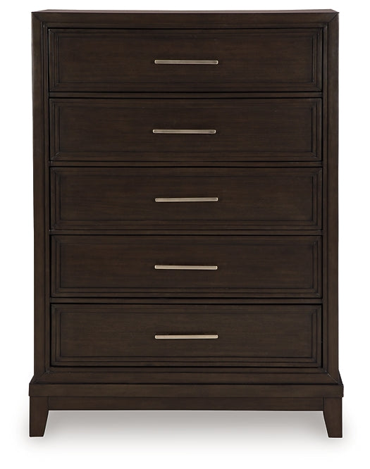 Neymorton California King Upholstered Panel Bed with Mirrored Dresser, Chest and Nightstand Signature Design by Ashley®
