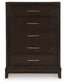 Neymorton California King Upholstered Panel Bed with Mirrored Dresser, Chest and Nightstand Signature Design by Ashley®