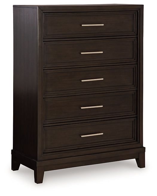 Neymorton California King Upholstered Panel Bed with Mirrored Dresser, Chest and Nightstand Signature Design by Ashley®