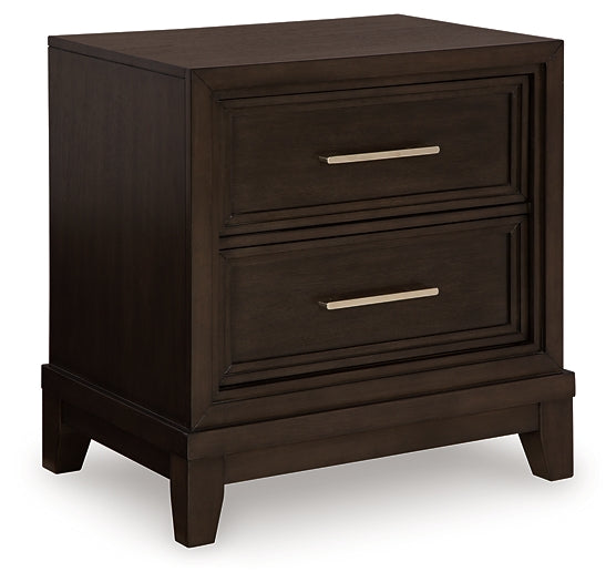 Neymorton California King Upholstered Panel Bed with Mirrored Dresser, Chest and Nightstand Signature Design by Ashley®