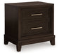Neymorton California King Upholstered Panel Bed with Mirrored Dresser, Chest and Nightstand Signature Design by Ashley®