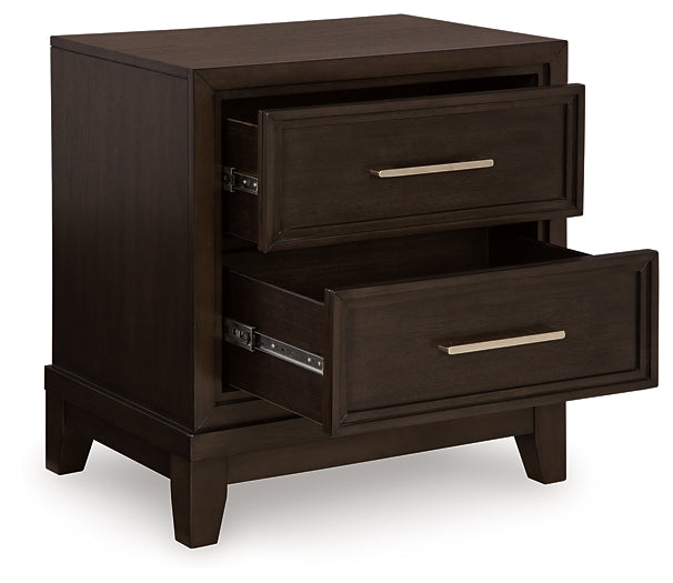Neymorton California King Upholstered Panel Bed with Mirrored Dresser, Chest and Nightstand Signature Design by Ashley®