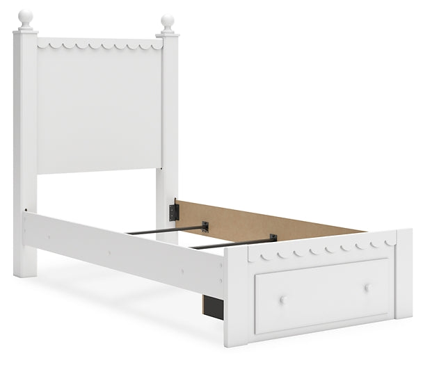 Mollviney Twin Panel Storage Bed with Mirrored Dresser Signature Design by Ashley®