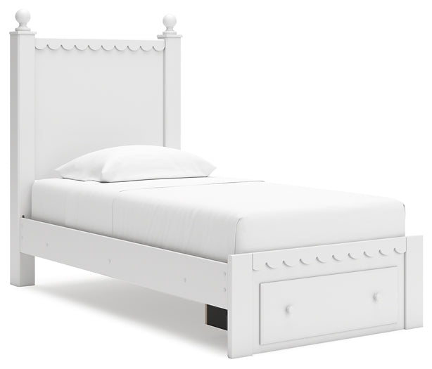Mollviney Twin Panel Storage Bed with Mirrored Dresser Signature Design by Ashley®