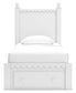 Mollviney Twin Panel Storage Bed with Mirrored Dresser Signature Design by Ashley®