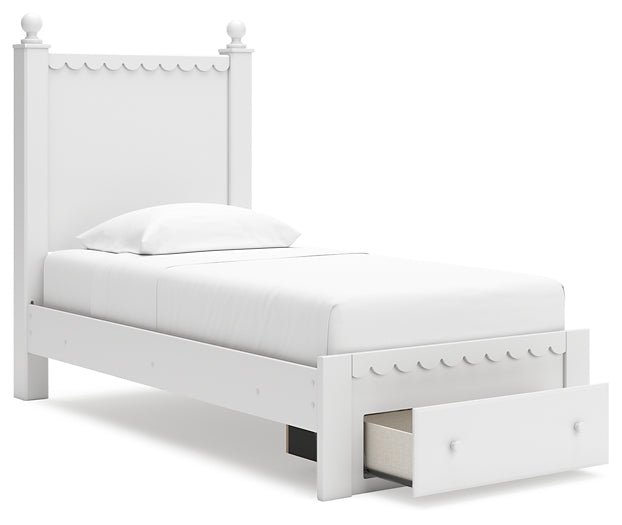 Mollviney Twin Panel Storage Bed with Mirrored Dresser Signature Design by Ashley®