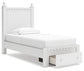 Mollviney Twin Panel Storage Bed with Mirrored Dresser Signature Design by Ashley®