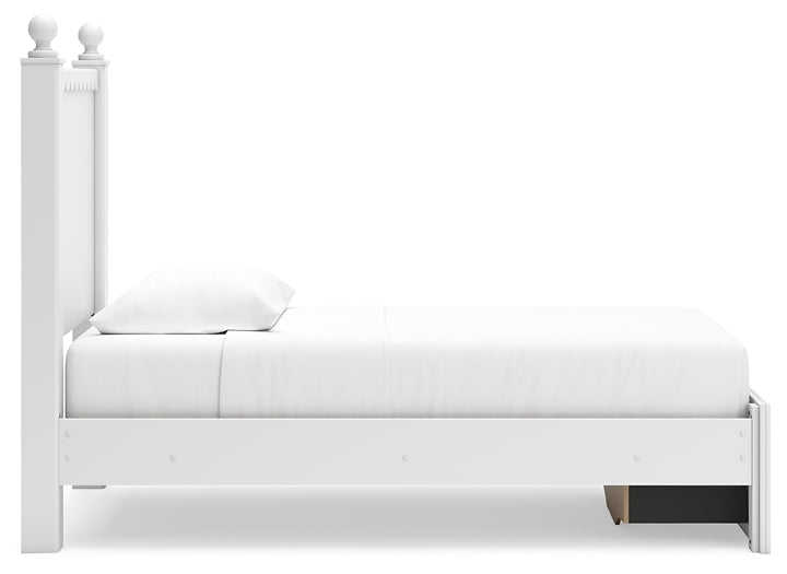 Mollviney Twin Panel Storage Bed with Mirrored Dresser Signature Design by Ashley®