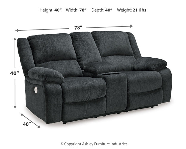 Draycoll DBL REC PWR Loveseat w/Console Signature Design by Ashley®