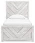 Cayboni Twin Panel Bed with Mirrored Dresser and Nightstand Signature Design by Ashley®