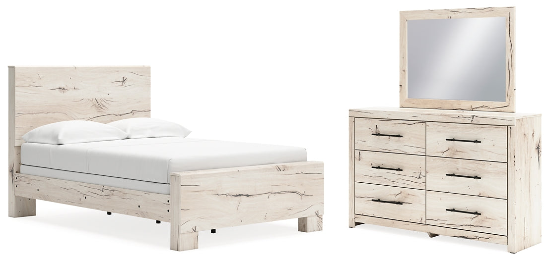 Lawroy Full Panel Bed with Mirrored Dresser Benchcraft®
