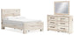 Lawroy Full Panel Bed with Mirrored Dresser Benchcraft®