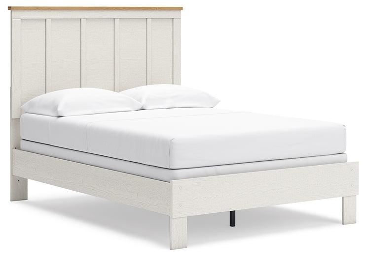 Linnocreek Full Panel Bed with Mirrored Dresser and 2 Nightstands Benchcraft®