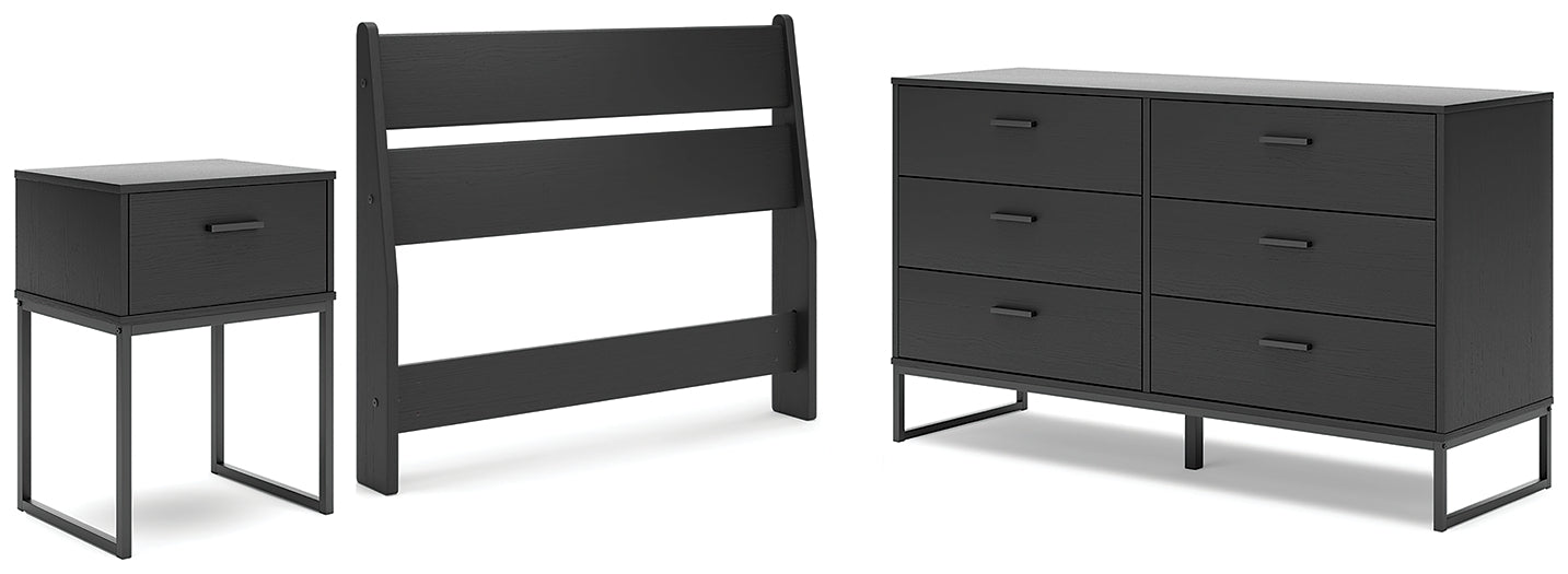 Socalle Twin Panel Headboard with Dresser and Nightstand Signature Design by Ashley®