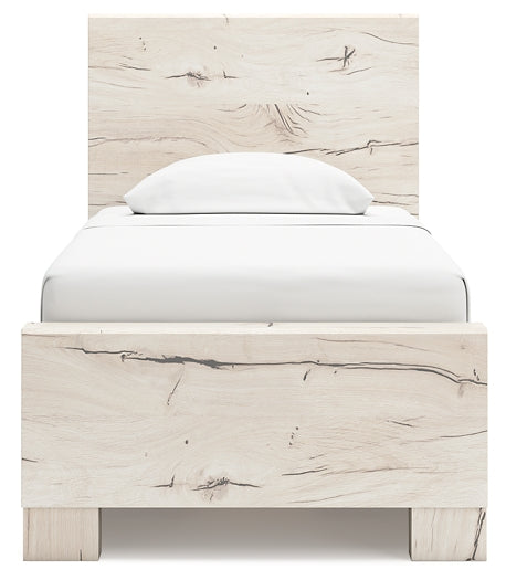 Lawroy Twin Panel Bed with Mirrored Dresser Benchcraft®