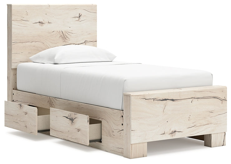 Lawroy Twin Panel Bed with Mirrored Dresser Benchcraft®